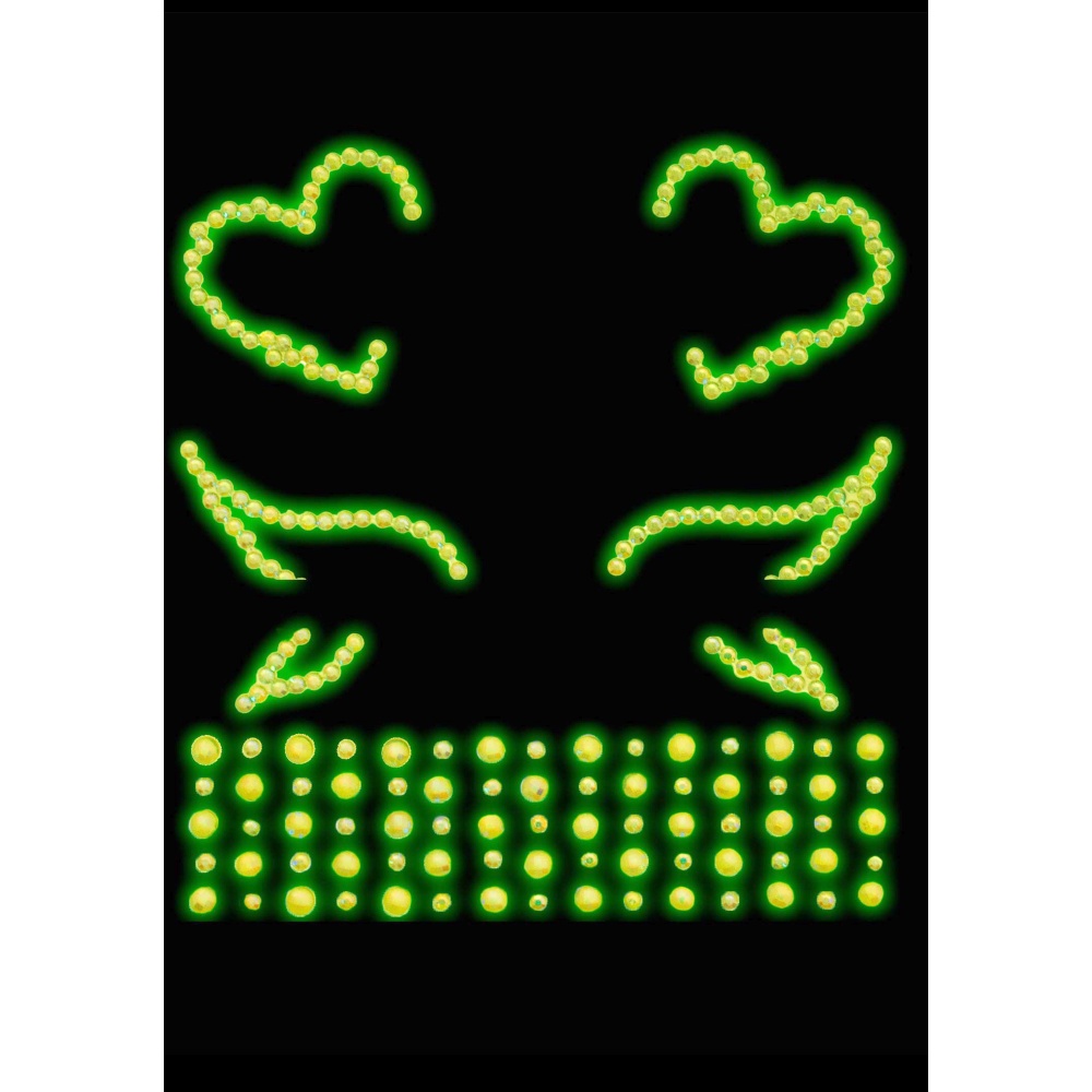 Leg Avenue - Ayla Autocollant Diamant Bijou Visage - Gris